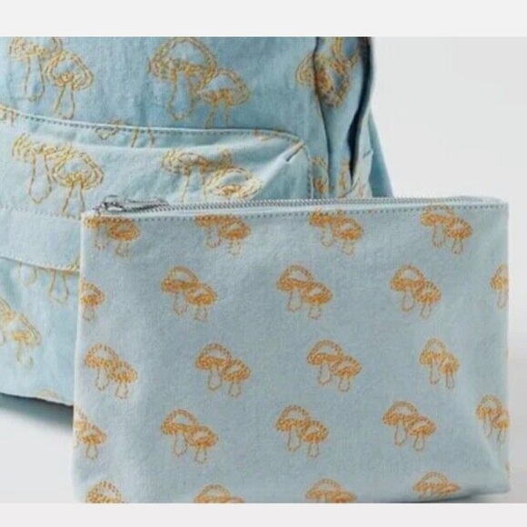UO Embroidered Mushroom Plant Icon Pouch, NWT - Picture 2 of 7